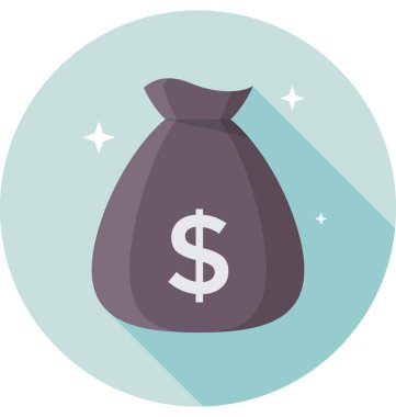 Para çuval renkli vektör simgesi