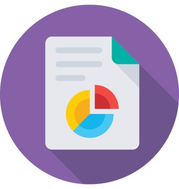 Rapor renkli vektör simgesi