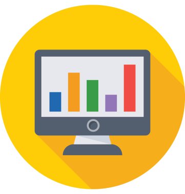Online grafikler renkli vektör simgesi 