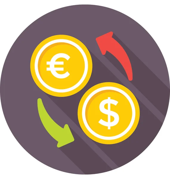 Money Exchange Colored Vector Icon — Stock Vector