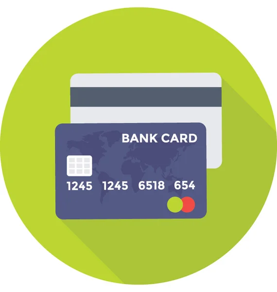 Kreditkarte Farbiges Vektor Symbol — Stockvektor