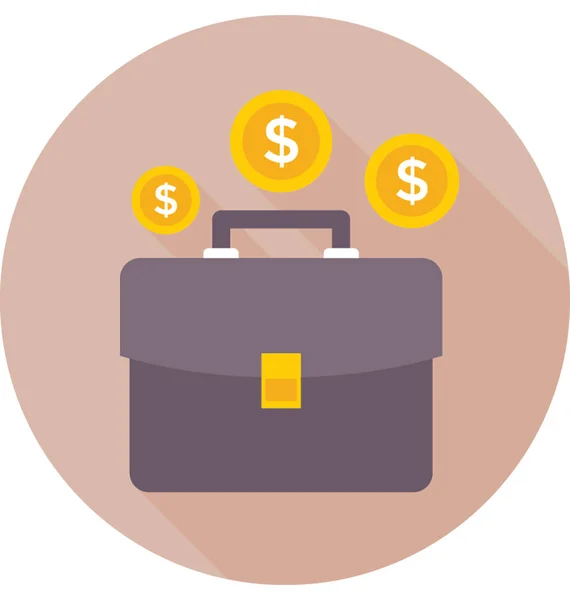 Bolsa Dinero Coloreado Vector Icono — Vector de stock