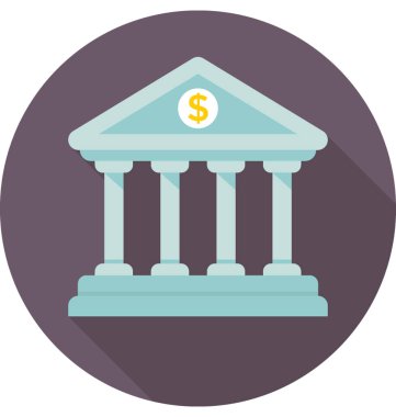 bank renkli vektör simgesi