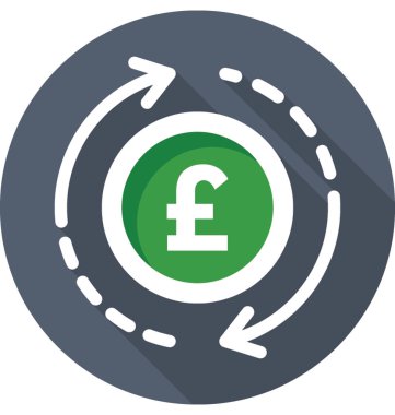 Lirası değeri renkli vektör simgesi 