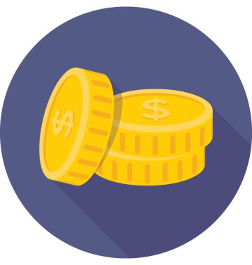 Dolar paraları renkli vektör simgesi 