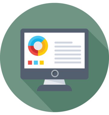 Online grafik renkli vektör simgesi 