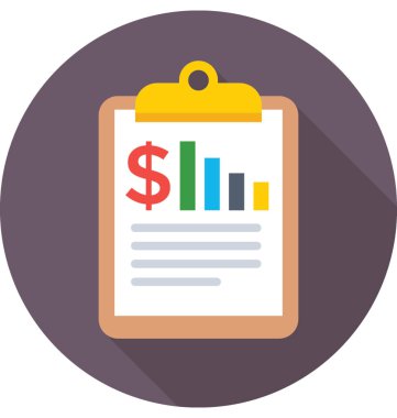 Rapor renkli vektör simgesi 