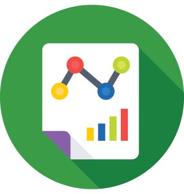 Rapor renkli vektör simgesi 