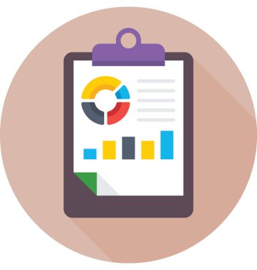 Rapor renkli vektör simgesi