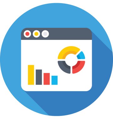 Online grafik renkli vektör simgesi