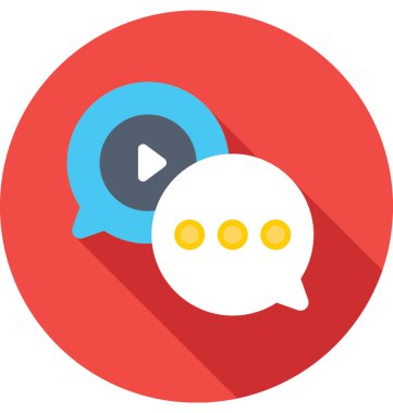 Sohbet kabarcıklar renkli vektör simgesi 