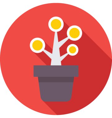 Para bitki renkli vektör simgesi 