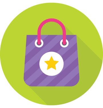 Alışveriş çantası renkli vektör simgesi