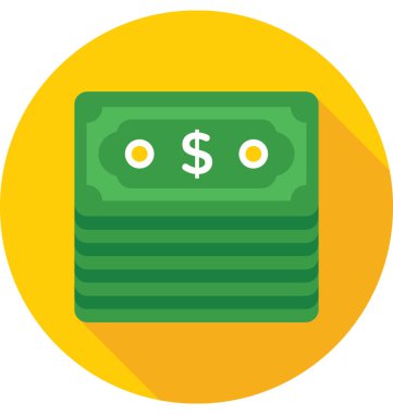 Para birimi yığın renkli vektör simgesi 