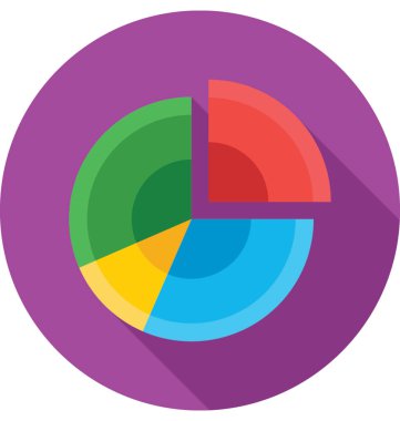 Pasta grafik renkli vektör simgesi