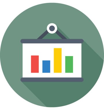 Grafik renkli vektör simgesi asılı