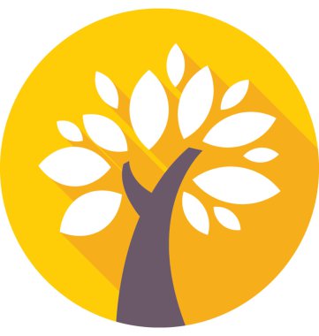 Ağaç renkli vektör simgesi