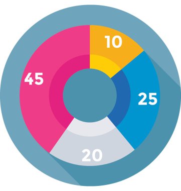 Grafik renkli vektör simgesi 