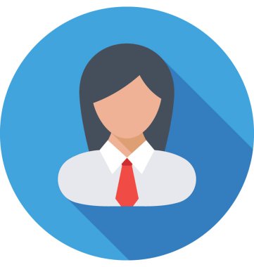 İş kadını renkli vektör simgesi