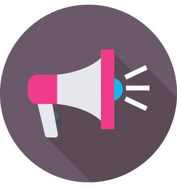 Megafon renkli vektör simgesi