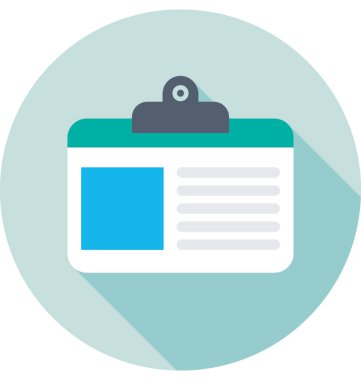 Kimlik kartı renkli vektör simgesi