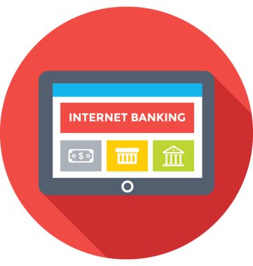 Online alışveriş renkli vektör simgesi