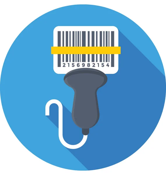 Bar Code Scanner Colored Vector Icon — Stock Vector