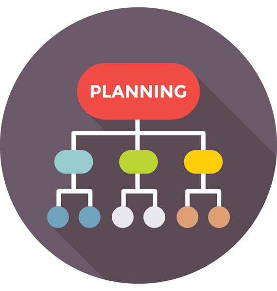 иерархия цветных векторных значков 