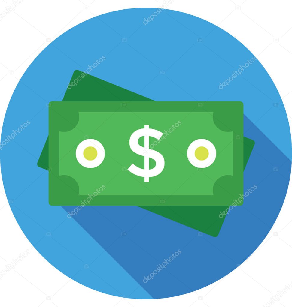 Currency Stack Colored Vector Icon 