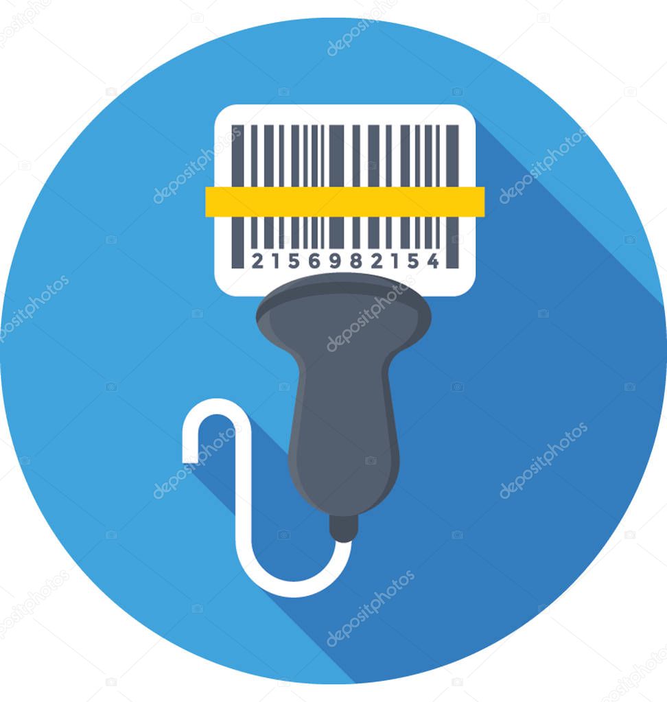 Bar code Scanner Colored Vector Icon