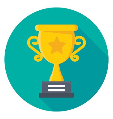 Kupa renkli vektör simgesi 