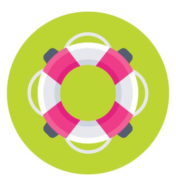 Hayat halka renkli vektör simgesi