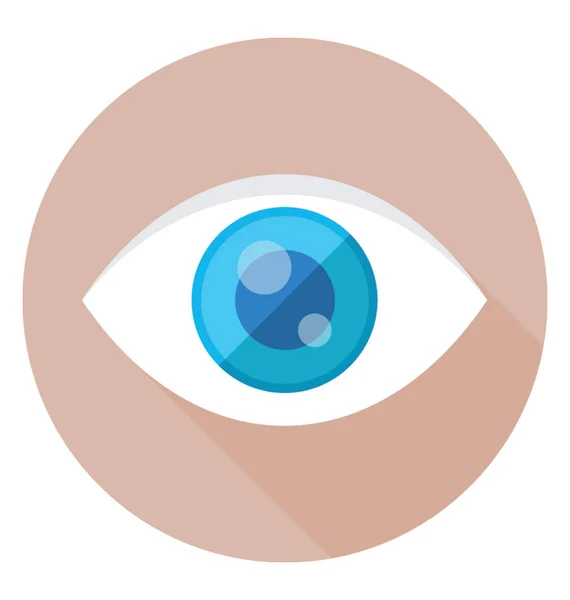 Ojo Icono Vector Color — Vector de stock