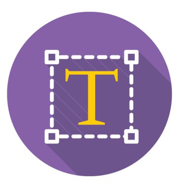 Metin aracı renkli vektör simgesi