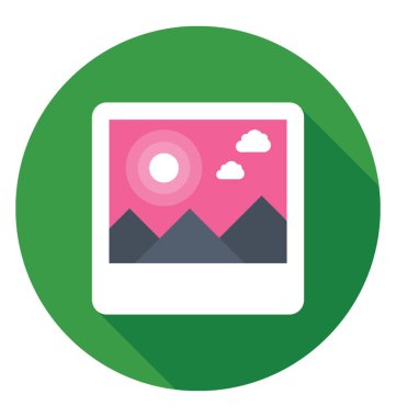 Manzara renkli vektör simgesi 