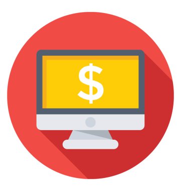 E renkli bankacılık simge vektör