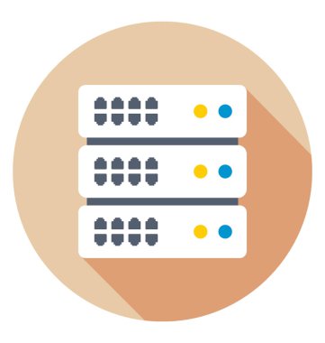 Sunucu renkli vektör simgesi