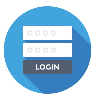 Oturum açma renkli vektör simgesi