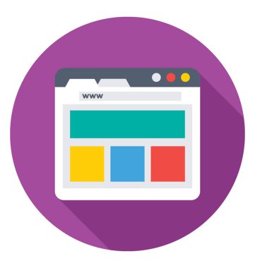 Web şablonu renkli vektör simgesi