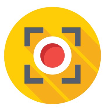 Odak renkli vektör simgesi