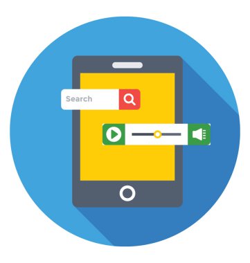 Mobil renkli vektör simgesi