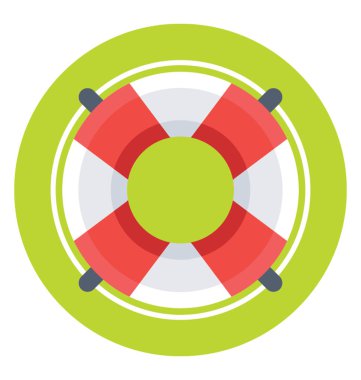 Hayat halka renkli vektör simgesi