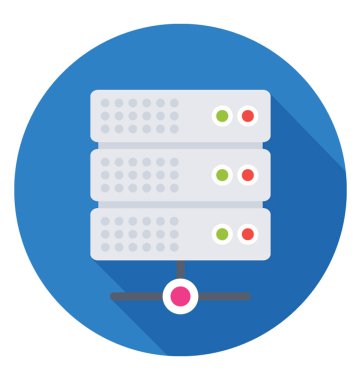 Sunucu renkli vektör simgesi