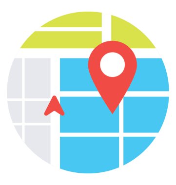 gps renkli vektör simgesi