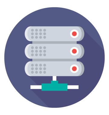 Sunucu renkli vektör simgesi