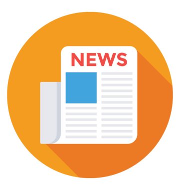 Haber renkli vektör simgesi