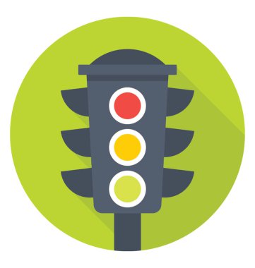 Trafik ışıkları renkli vektör simgesi