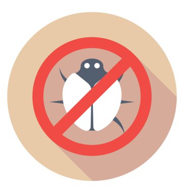 Böcek renkli vektör simgesi