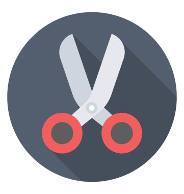 Makas renkli vektör simgesi