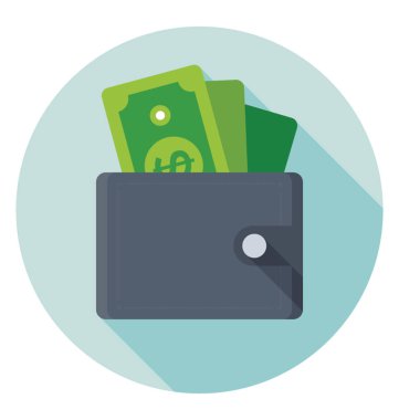 M-cüzdan renkli vektör simgesi